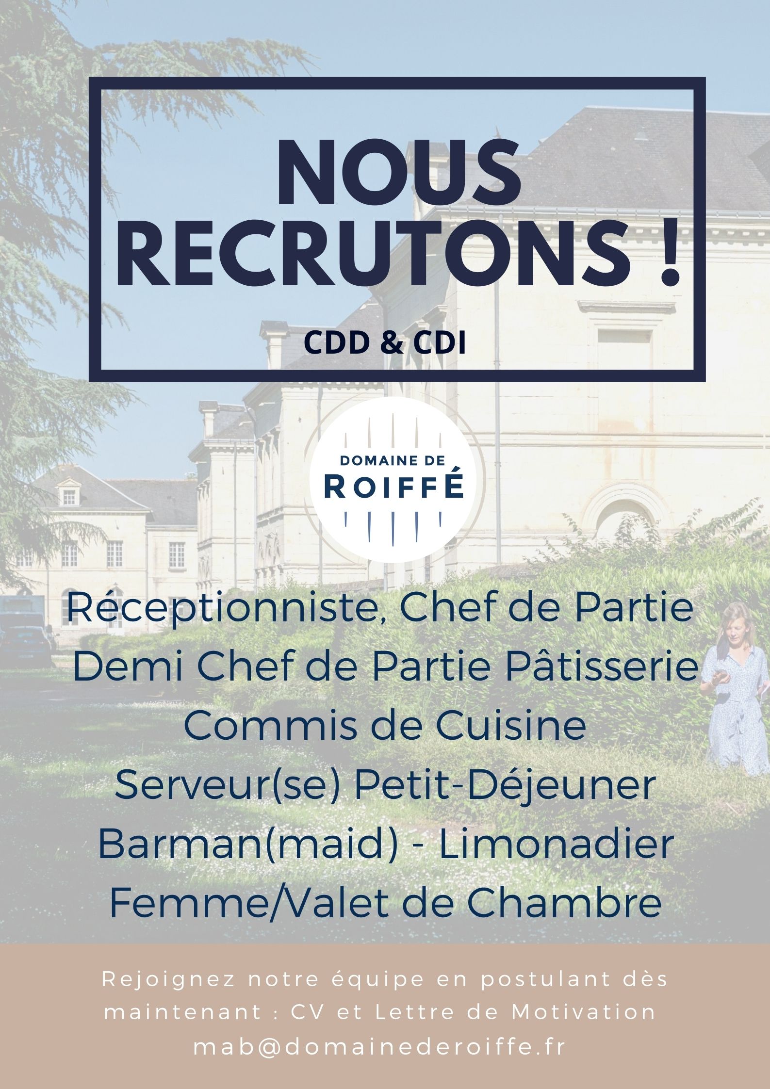 Job Offer at Domaine de Roiffé