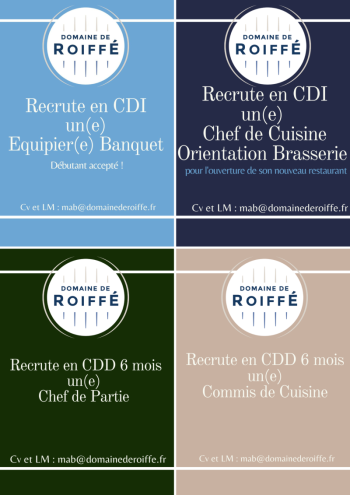 Vacancies at the Domaine de Roiffé
